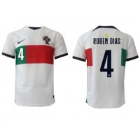 Portugal Ruben Dias #4 Fußballbekleidung Auswärtstrikot WM 2022 Kurzarm